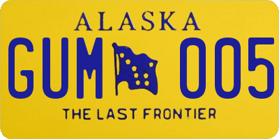 AK license plate GUM005