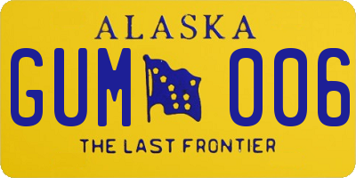 AK license plate GUM006