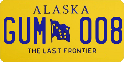AK license plate GUM008