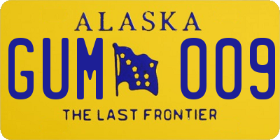 AK license plate GUM009