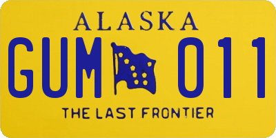 AK license plate GUM011