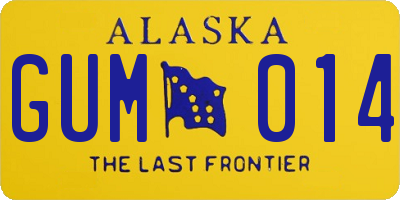 AK license plate GUM014