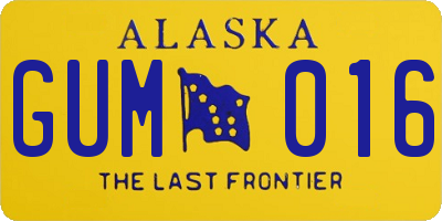 AK license plate GUM016