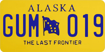 AK license plate GUM019