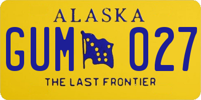 AK license plate GUM027