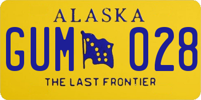 AK license plate GUM028