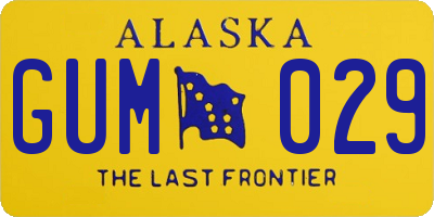 AK license plate GUM029