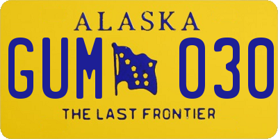 AK license plate GUM030