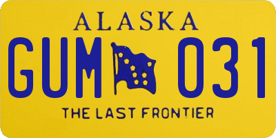 AK license plate GUM031