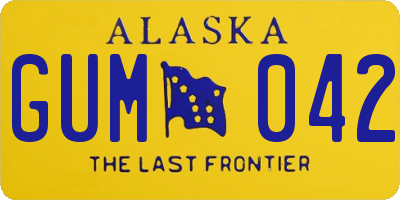 AK license plate GUM042