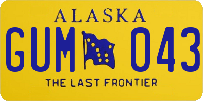 AK license plate GUM043