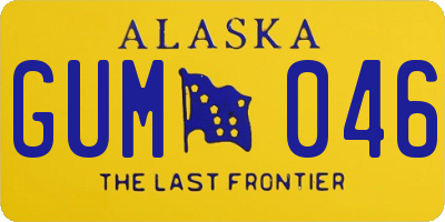 AK license plate GUM046