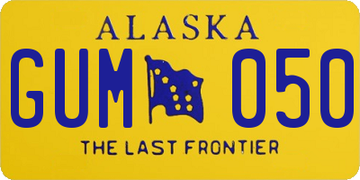 AK license plate GUM050