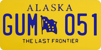 AK license plate GUM051