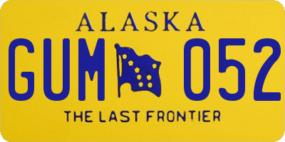 AK license plate GUM052