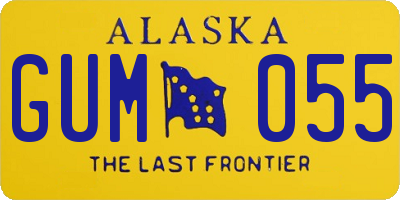 AK license plate GUM055