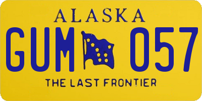 AK license plate GUM057