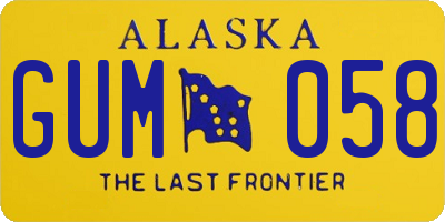 AK license plate GUM058