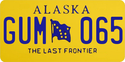 AK license plate GUM065