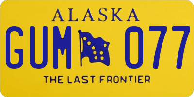 AK license plate GUM077