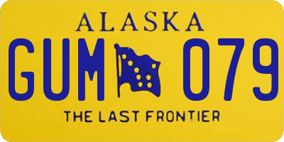 AK license plate GUM079