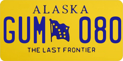 AK license plate GUM080