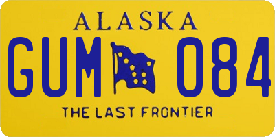 AK license plate GUM084