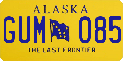 AK license plate GUM085