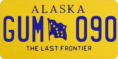 AK license plate GUM090