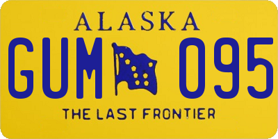 AK license plate GUM095