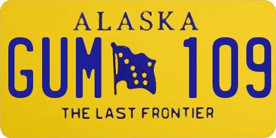 AK license plate GUM109