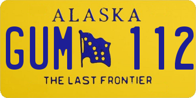 AK license plate GUM112