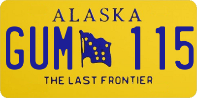 AK license plate GUM115