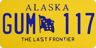 AK license plate GUM117