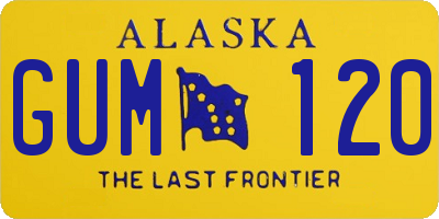 AK license plate GUM120