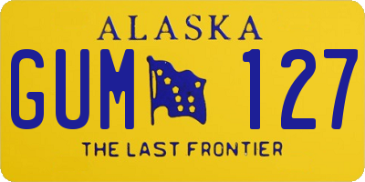 AK license plate GUM127