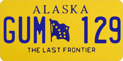 AK license plate GUM129