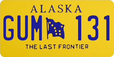 AK license plate GUM131