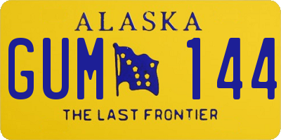 AK license plate GUM144