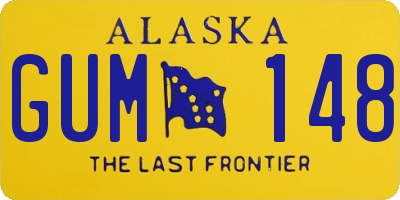 AK license plate GUM148