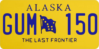 AK license plate GUM150
