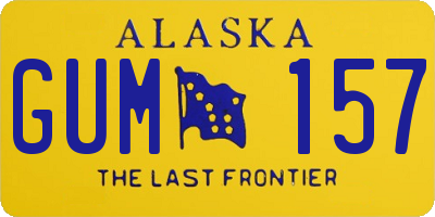 AK license plate GUM157