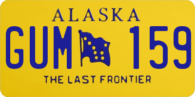 AK license plate GUM159