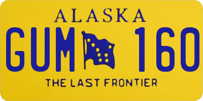 AK license plate GUM160