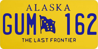 AK license plate GUM162