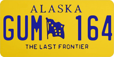 AK license plate GUM164