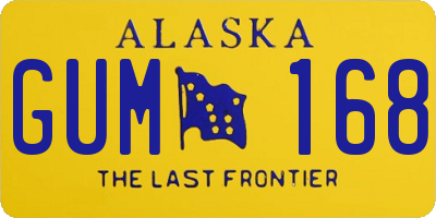 AK license plate GUM168