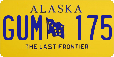 AK license plate GUM175