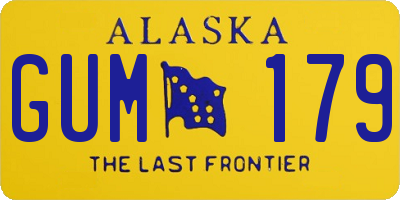 AK license plate GUM179