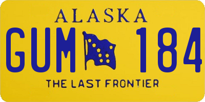 AK license plate GUM184